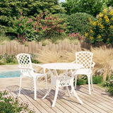 vidaXL 3-Piece Cast Aluminum Bistro Set Bronze