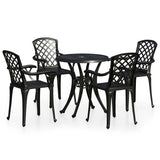 vidaXL 3-delige Bistroset gietaluminium bronskleurig