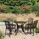 vidaXL 3-Piece Cast Aluminum Bistro Set Bronze