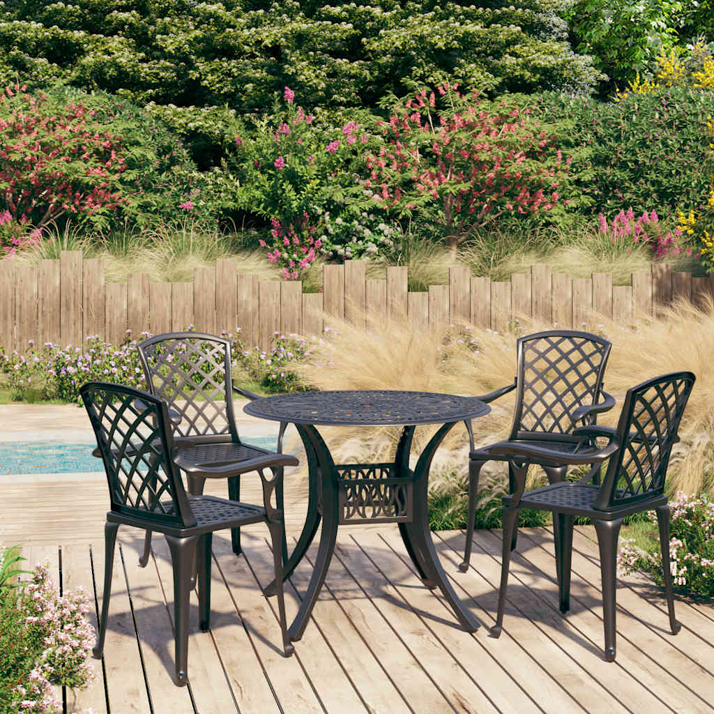 vidaXL 3-Piece Cast Aluminum Bistro Set Bronze