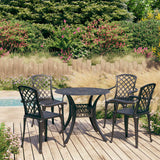 vidaXL 3-Piece Cast Aluminum Bistro Set Bronze