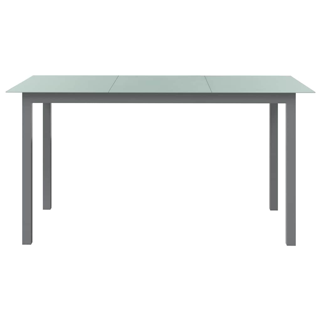 vidaXL 5-delige Tuinset aluminium zwart