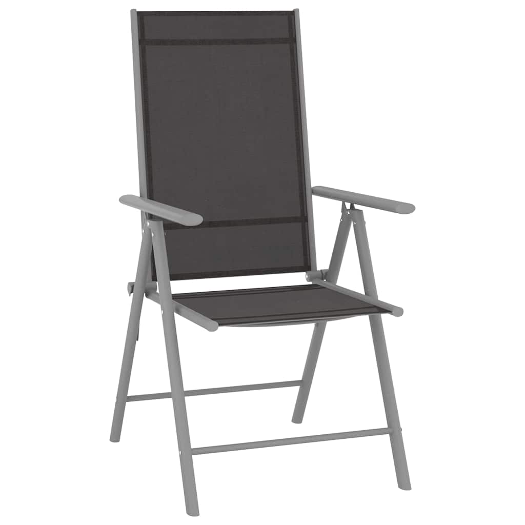 vidaXL 5-delige Tuinset aluminium zwart