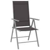 vidaXL 5-delige Tuinset aluminium zwart