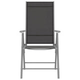 vidaXL 5-delige Tuinset aluminium zwart