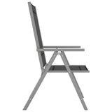 vidaXL 5-delige Tuinset aluminium zwart