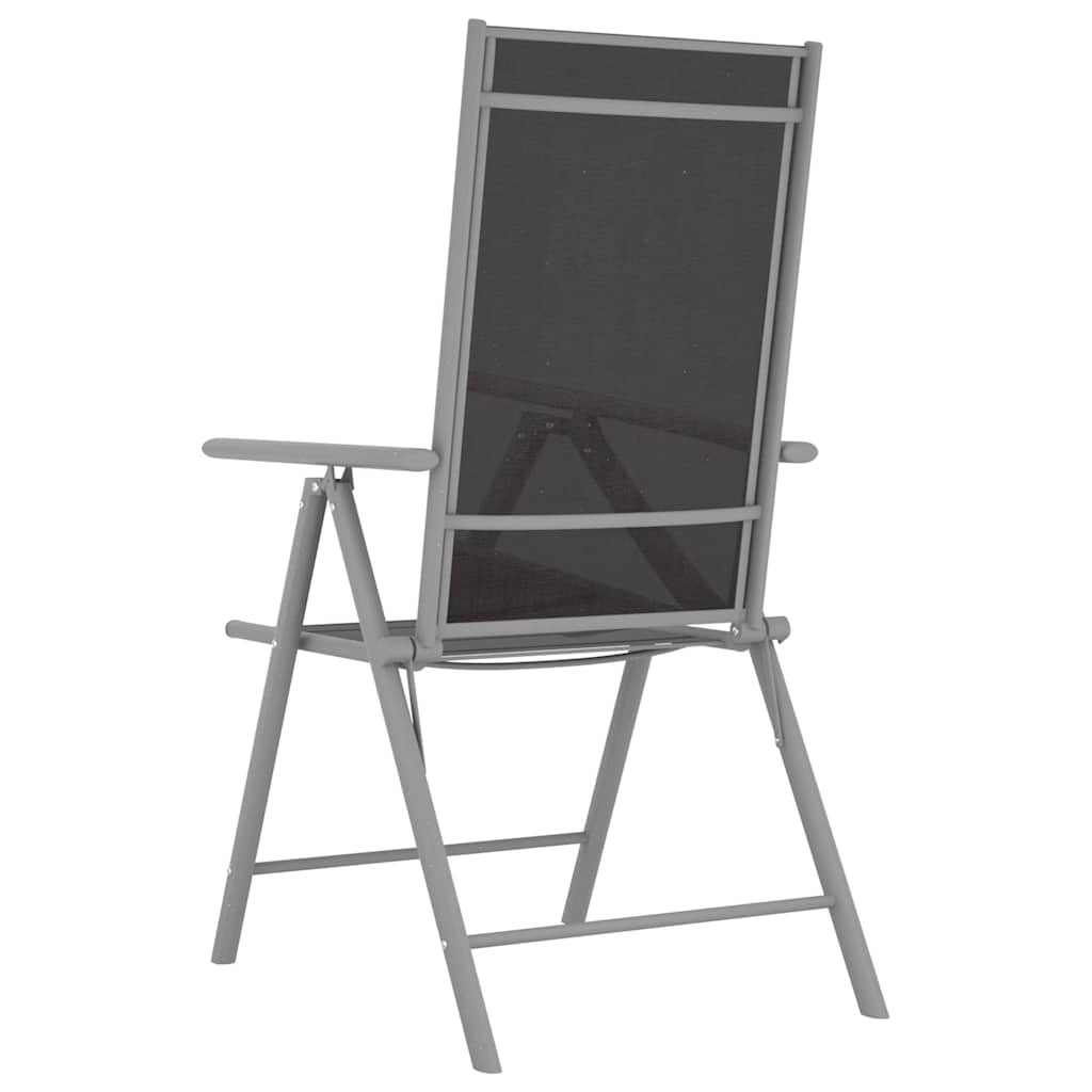 vidaXL 5-delige Tuinset aluminium zwart