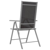 vidaXL 5-delige Tuinset aluminium zwart