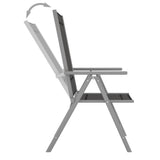 vidaXL 5-delige Tuinset aluminium zwart