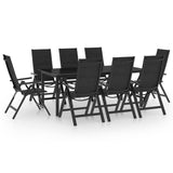 vidaXL 5-piece Garden Dining Set aluminium anthracite