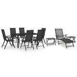 vidaXL 10-piece Lounge Set black and anthracite