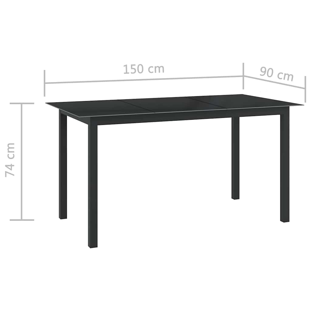 vidaXL 10-piece Lounge Set black and anthracite