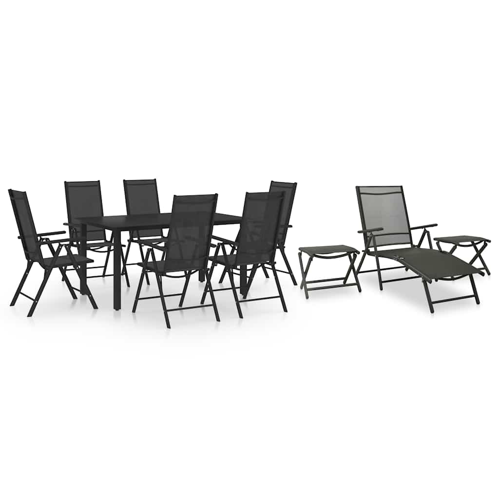 vidaXL 10-piece Lounge Set black and anthracite