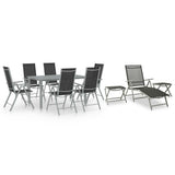 vidaXL 10-piece Lounge Set black and anthracite