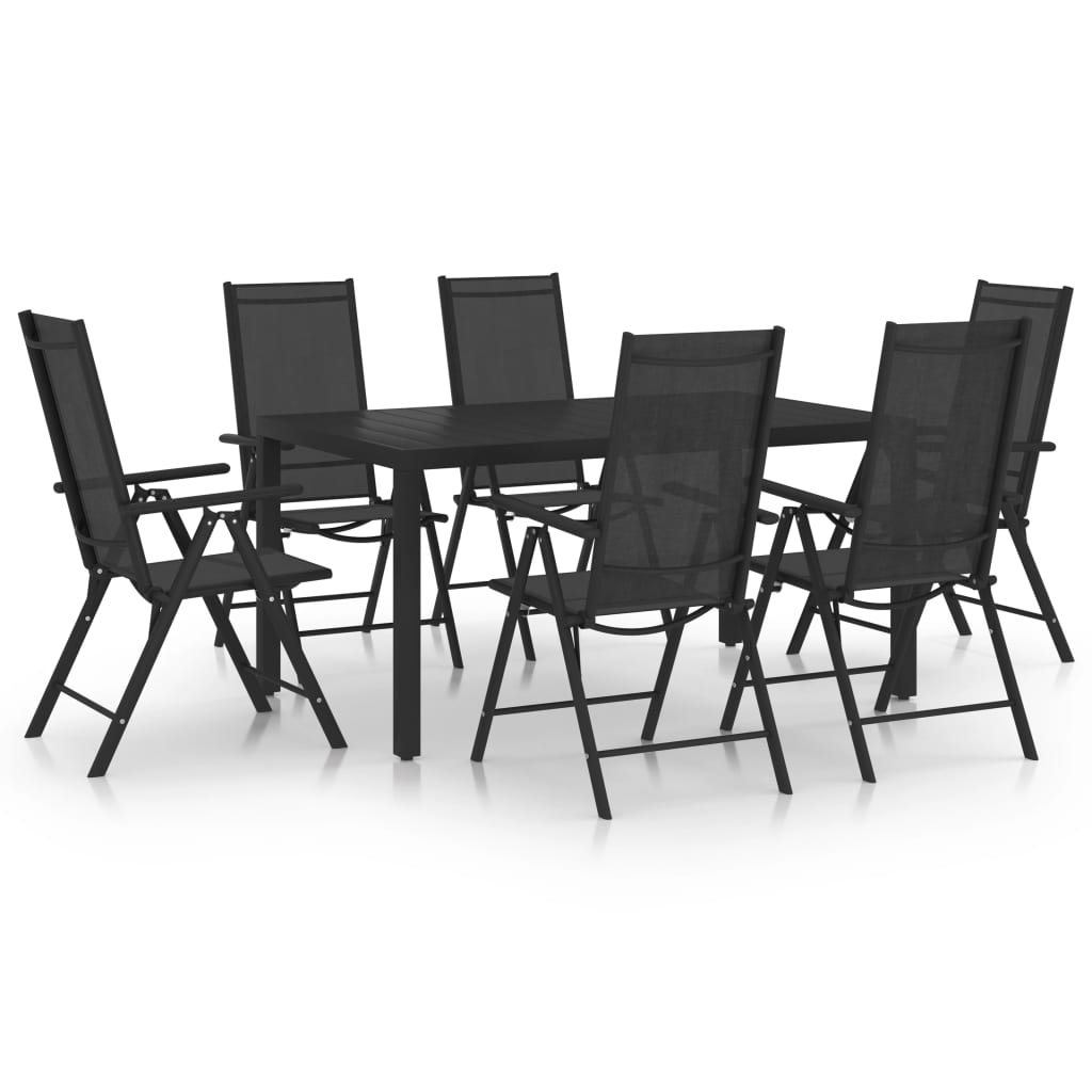 vidaXL 5-piece Garden Dining Set aluminium black