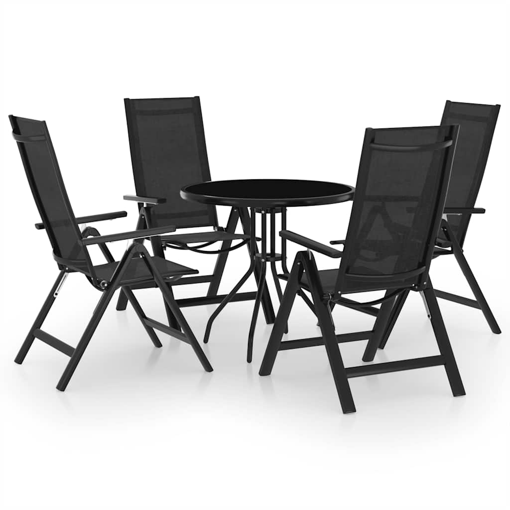vidaXL 3-piece Bistro Set Black and Anthracite