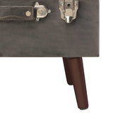 vidaXL Opbergkruk 40 cm fluweel grijs