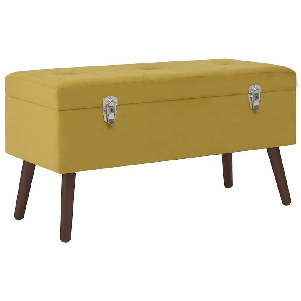 vidaXL Bankje met opbergvak 80 cm fluweel groen