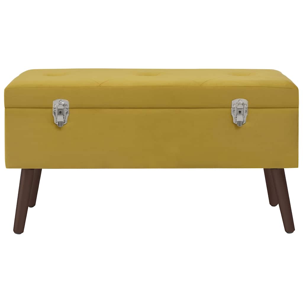 vidaXL Bankje met opbergvak 80 cm fluweel groen