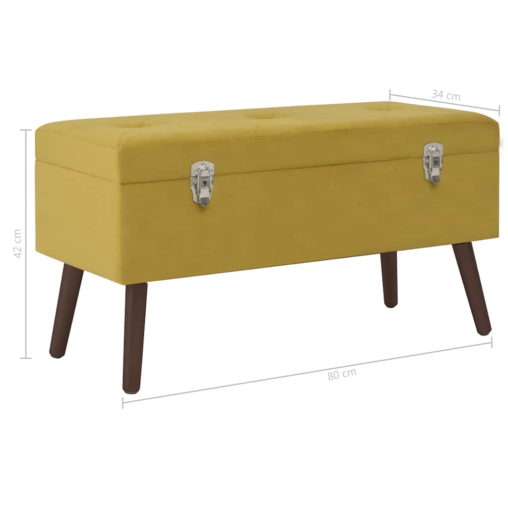 vidaXL Bankje met opbergvak 80 cm fluweel groen