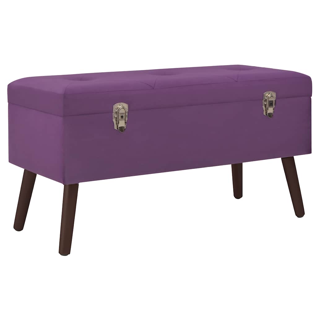 vidaXL Bankje met opbergvak 80 cm fluweel groen