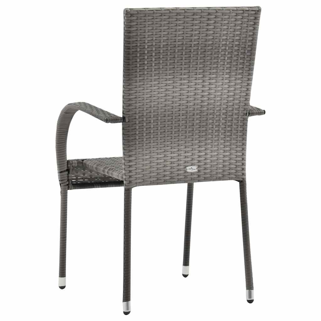 vidaXL 7-delige Tuinset poly rattan bruin