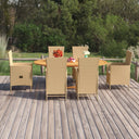 vidaXL 7-delige Tuinset poly rattan zwart