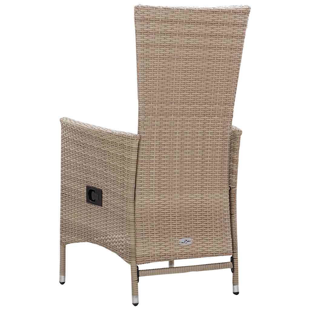 vidaXL 7-delige Tuinset poly rattan zwart