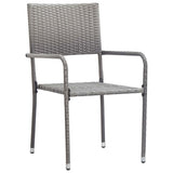 vidaXL 7-Piece Garden Dining Set Poly Rattan Anthracite