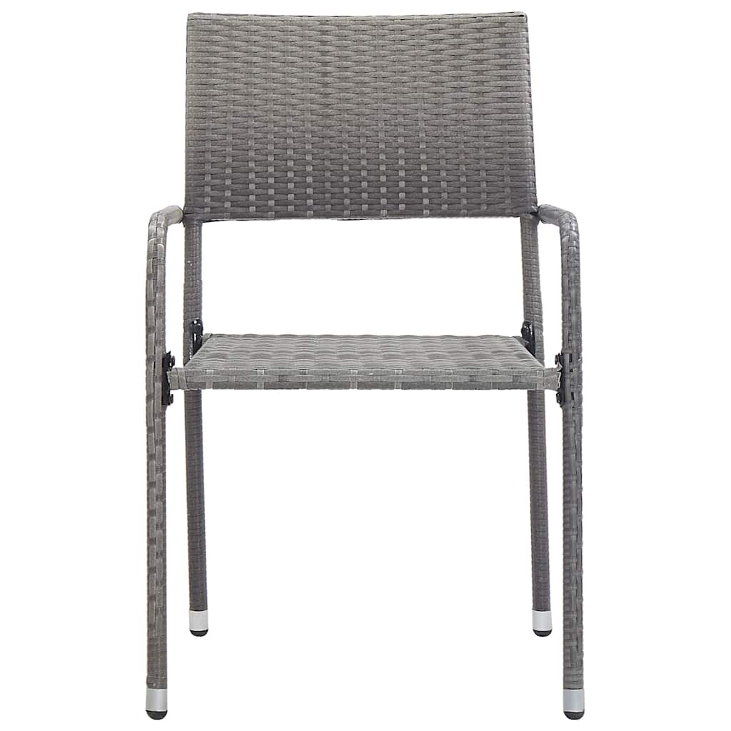 vidaXL 7-Piece Garden Dining Set Poly Rattan Anthracite