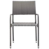 vidaXL 7-Piece Garden Dining Set Poly Rattan Anthracite