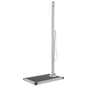 vidaXL Buitendouche met bruine basis 225 cm roestvrij staal