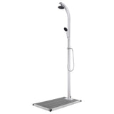 vidaXL Buitendouche met bruine basis 220 cm aluminium