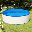 vidaXL Piscine Splasher avec skimmer suspendu et pompe 350x90 cm blanc