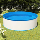 vidaXL Piscine Splasher avec skimmer suspendu et pompe 350x90 cm blanc