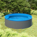 vidaXL Piscine Splasher avec skimmer suspendu et pompe 350x90 cm blanc
