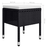 vidaXL 5-delige Tuinset zwart