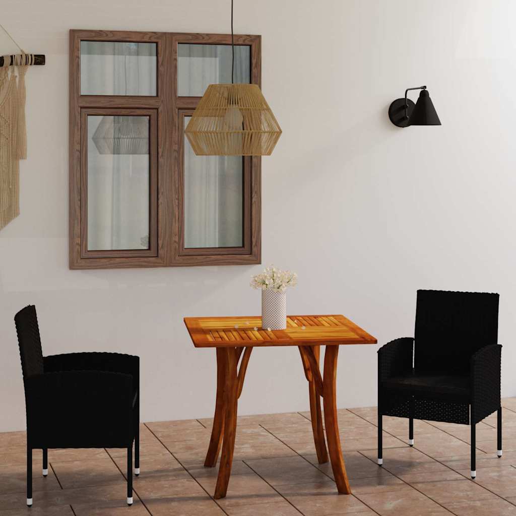 vidaXL 5-piece Garden Dining Set Dark Black