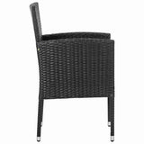 vidaXL 5-piece Garden Dining Set Dark Black