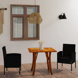 vidaXL 5-piece Garden Dining Set Dark Black