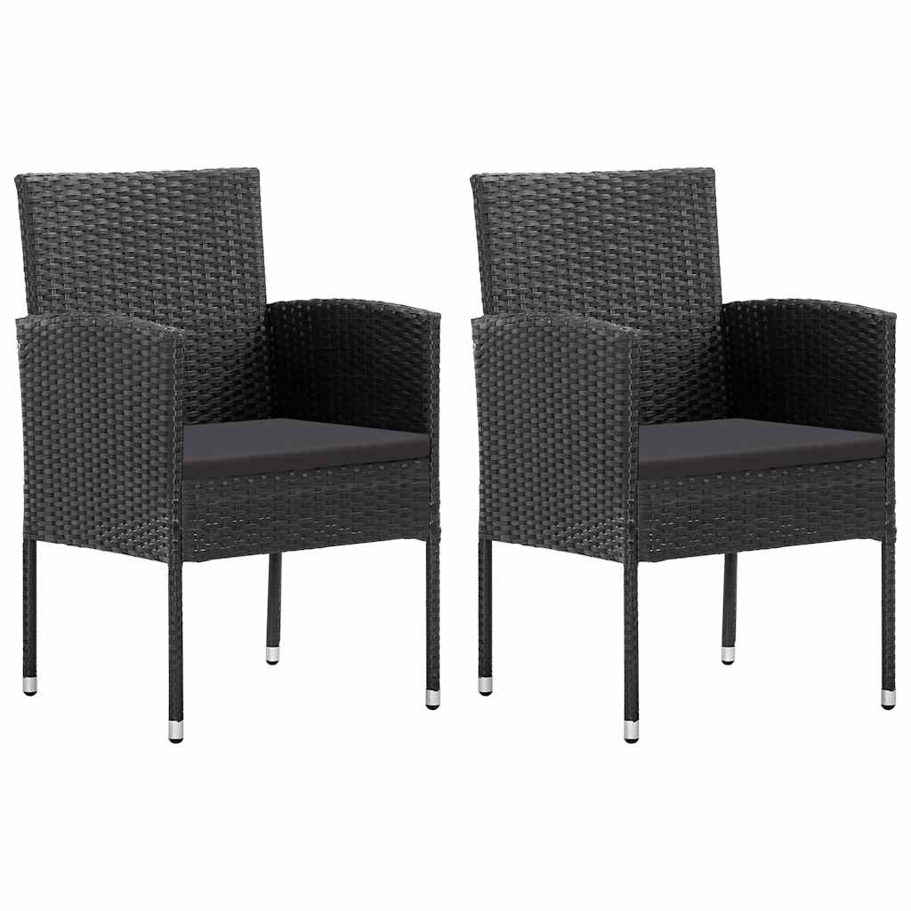 vidaXL 5-piece Garden Dining Set Dark Black