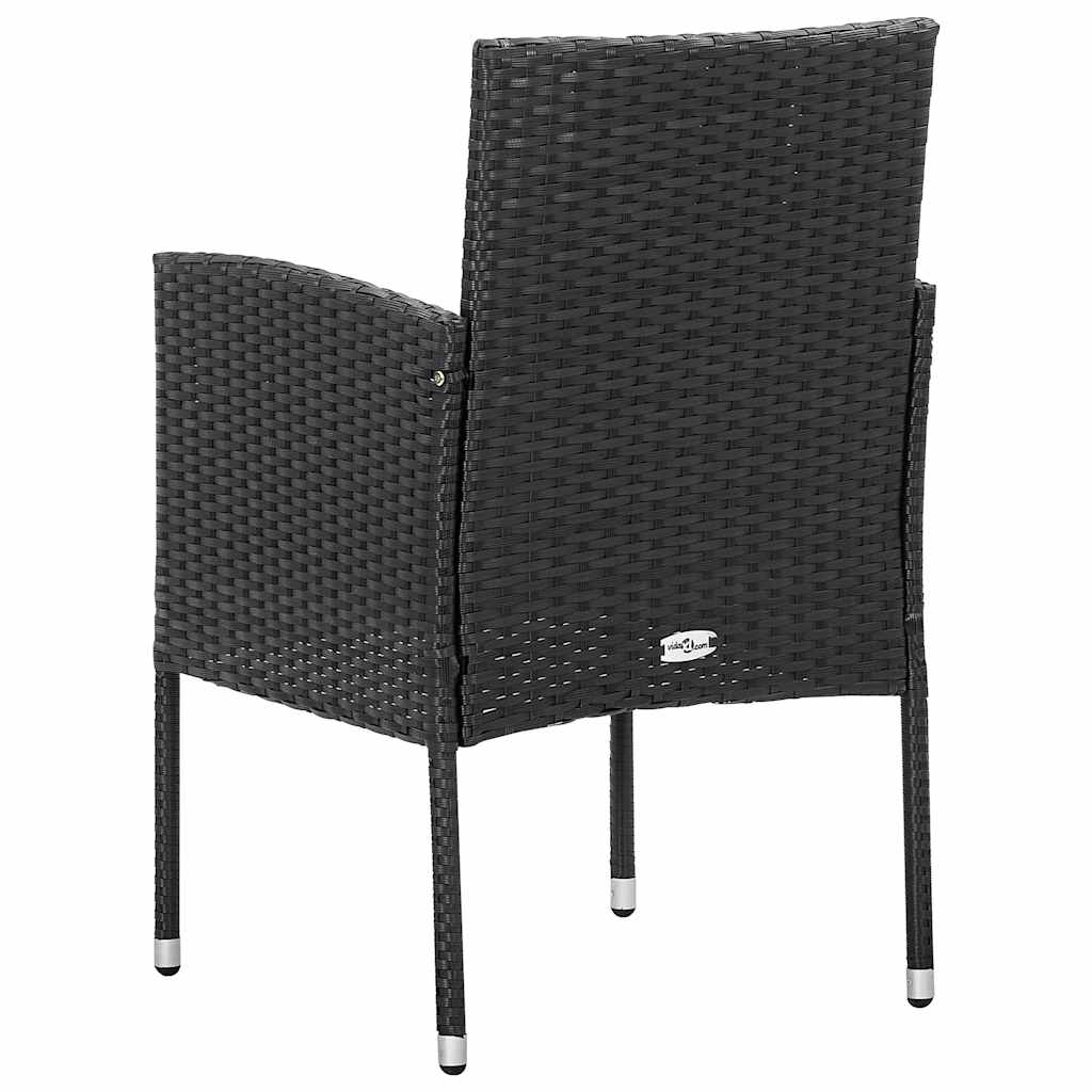 vidaXL 5-piece Garden Dining Set Dark Black