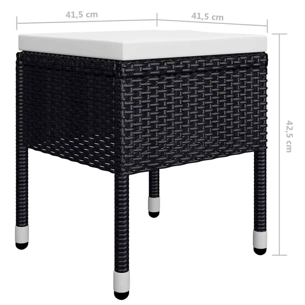 vidaXL 5-delige Tuinset zwart