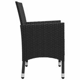 vidaXL 5-delige Tuinset zwart