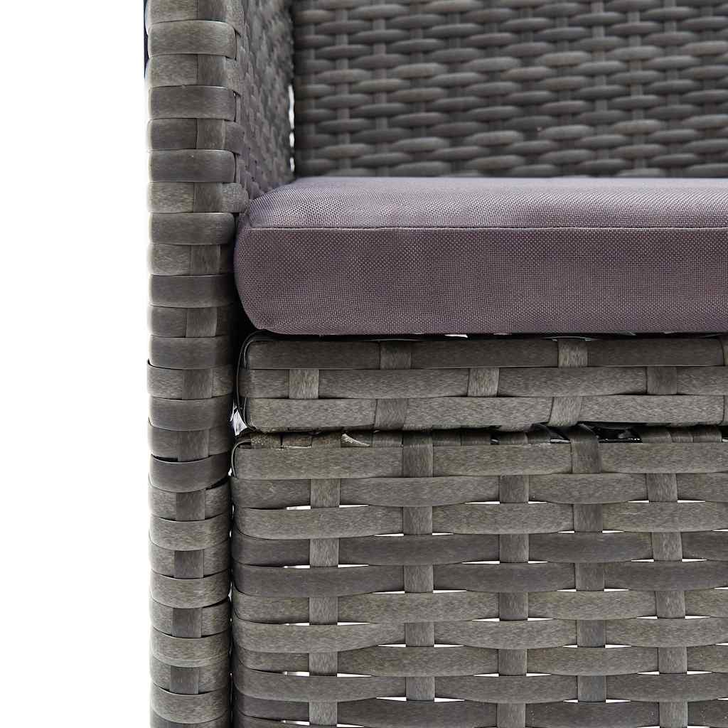 vidaXL 5-delige Tuinset zwart