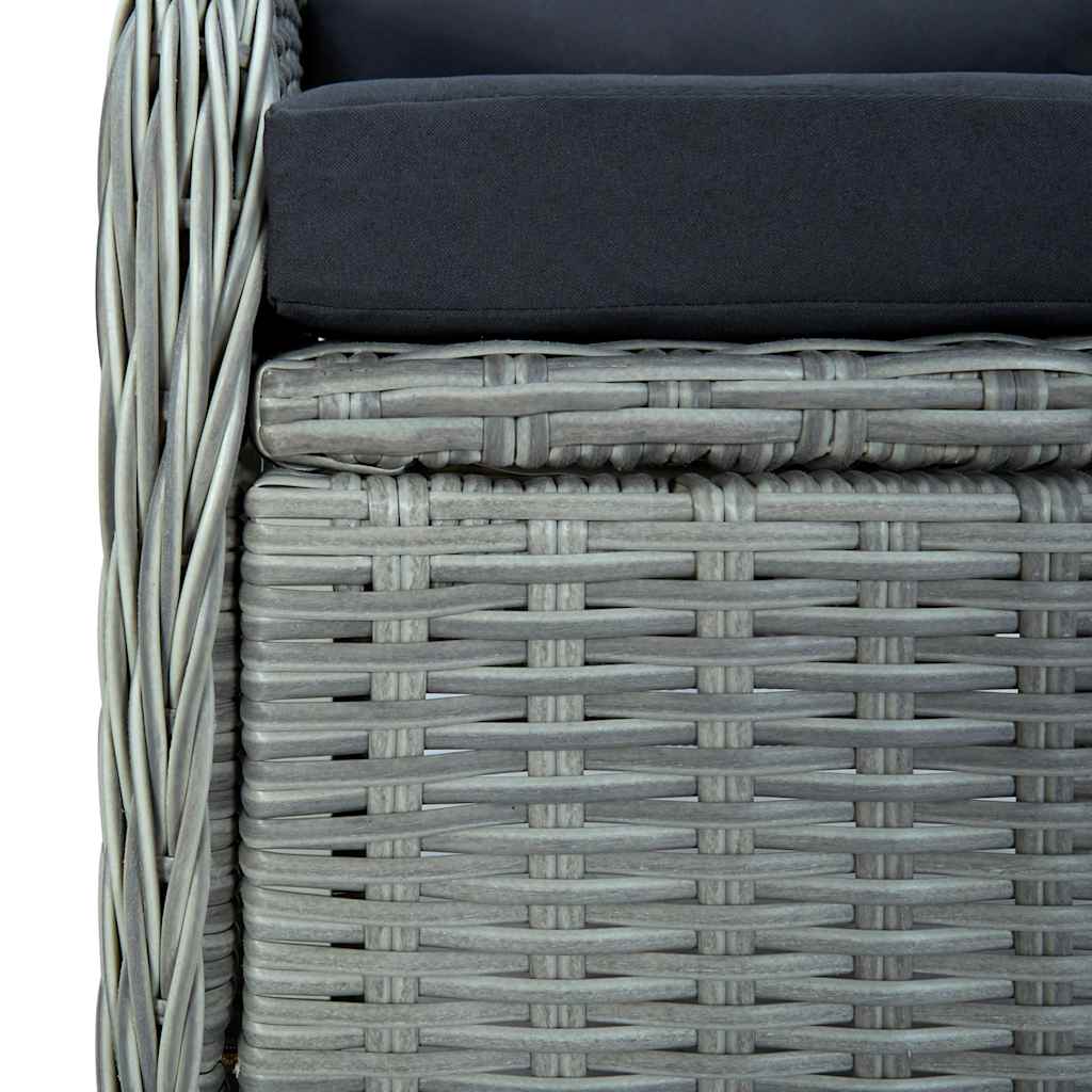 vidaXL 5-piece Garden Dining Set dark grey