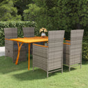 vidaXL 5-delige Tuinset zwart