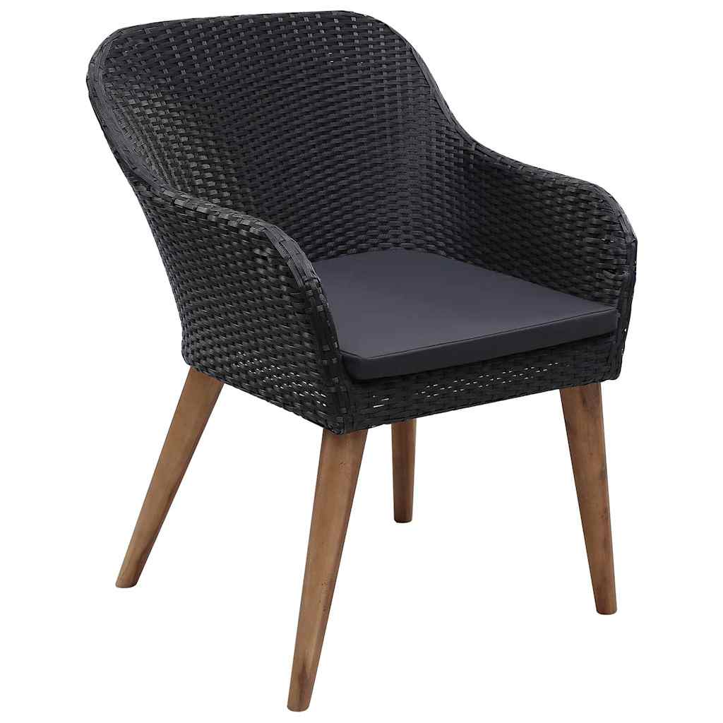 vidaXL 5-delige Tuinset zwart