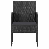 vidaXL 5-delige Tuinset zwart