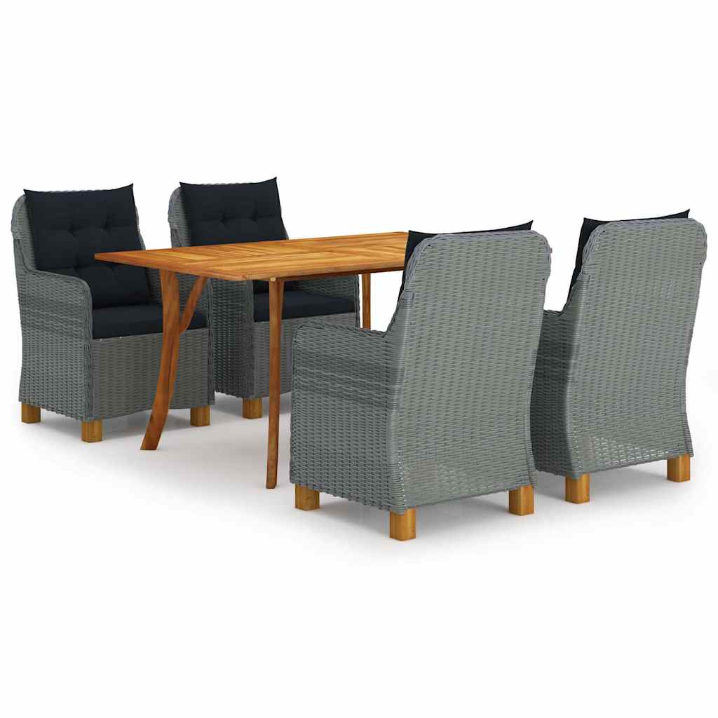 vidaXL 5-piece Garden Dining Set light grey